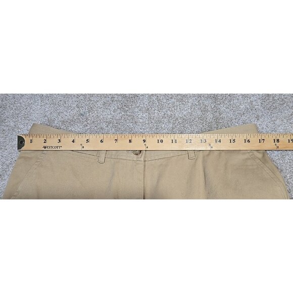Lauren Ralph Lauren Khaki Pants Flat Front Preppy Dress Pockets All Cotton Sz 14 - Picture 3 of 13